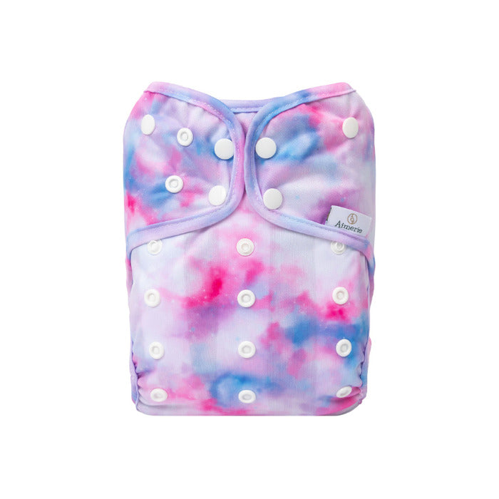 Aimerie Classic Cloth Diaper with layer Charcoal Insert Candy Sky