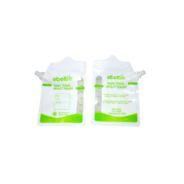 Ebelbo Baby Food Pouch (10 bags + 10 caps + 2 spoons)