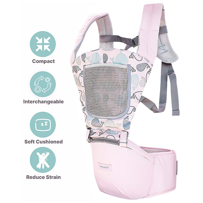 Babybee Hip Seat Baby Carrier - Pink