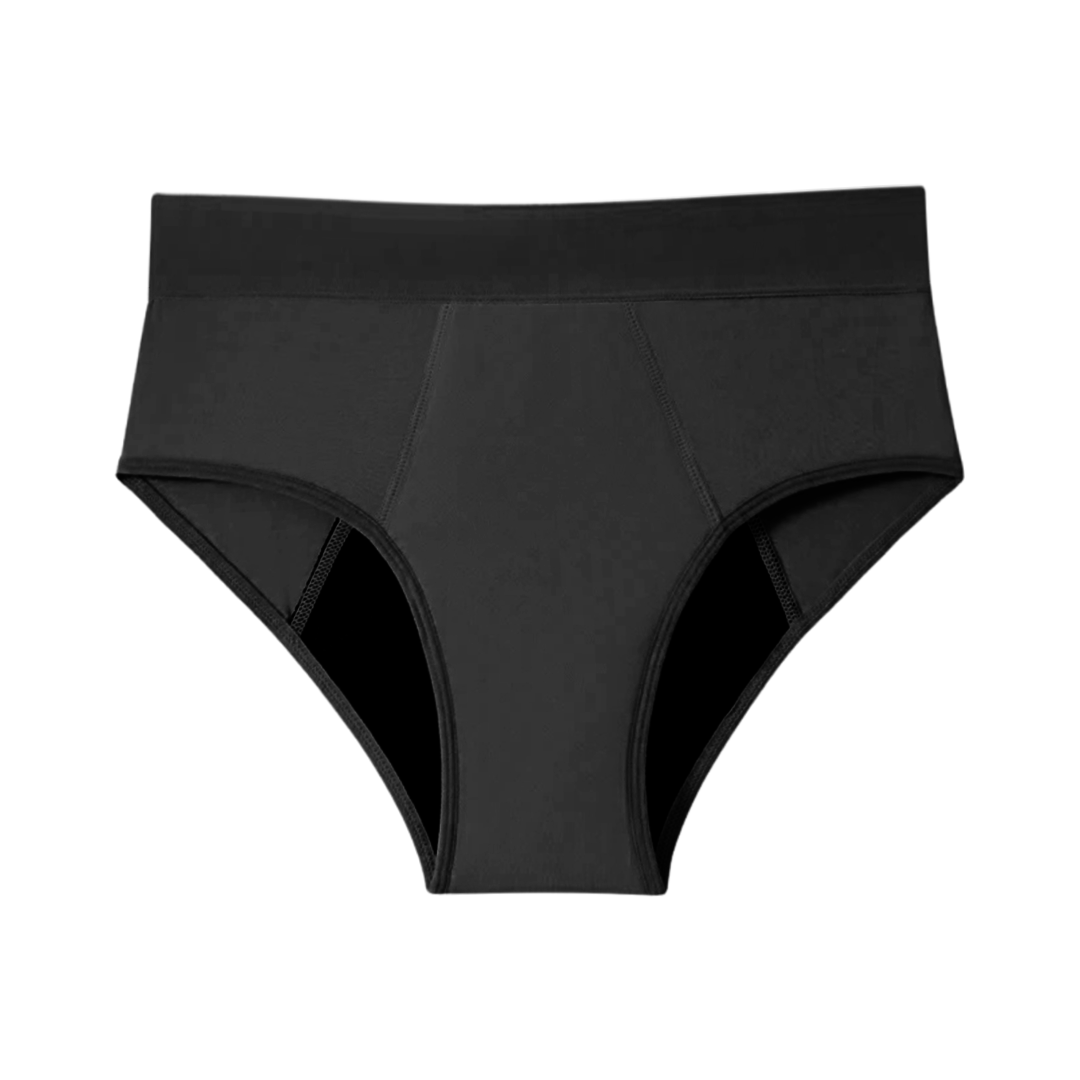 Ecoflo Sustainable Leak Proof Underwear Flow Moderate Comfort Full Brief - Black
