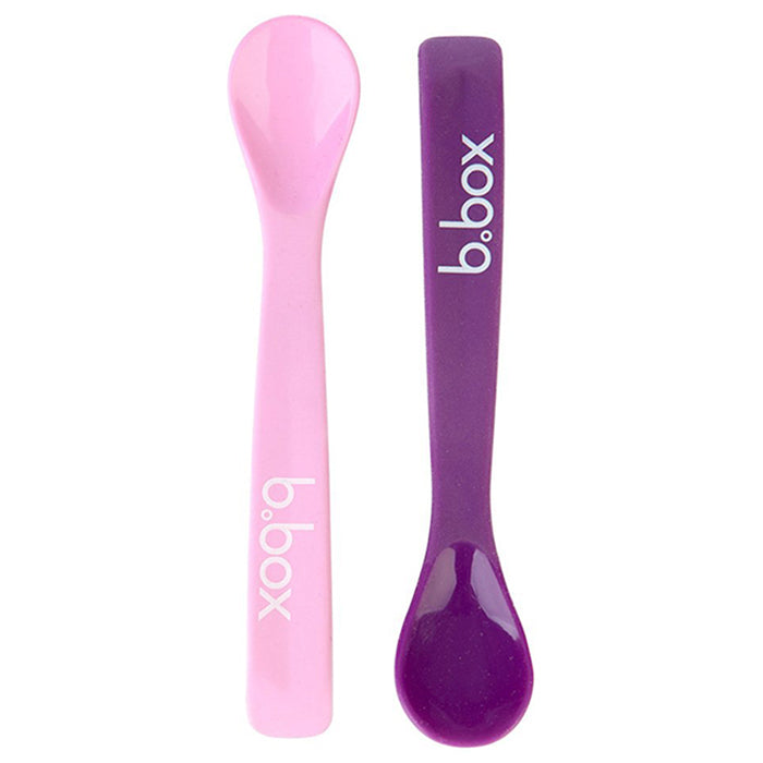 B.Box Flexible Silicone Spoon Pack - Pink/Purple