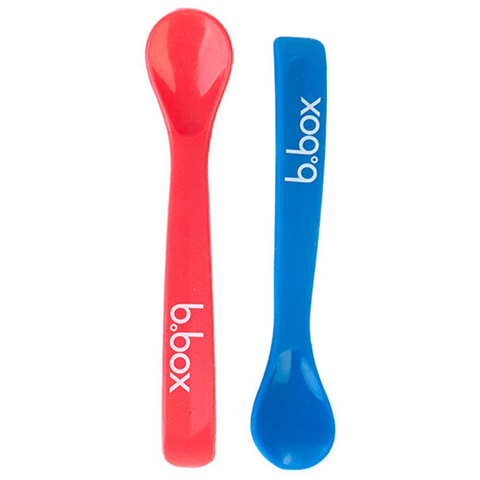 B.Box Flexible Silicone Spoon Pack - Red/Blue
