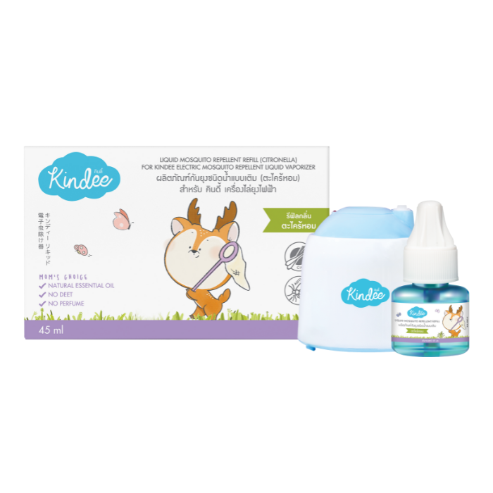 Kindee Mosquito Repellent Electric Vaporizer With Organic Liquid Refill