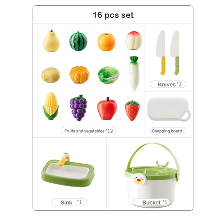 Kub Kids Toy Kitchen Cutting Set - Fruits