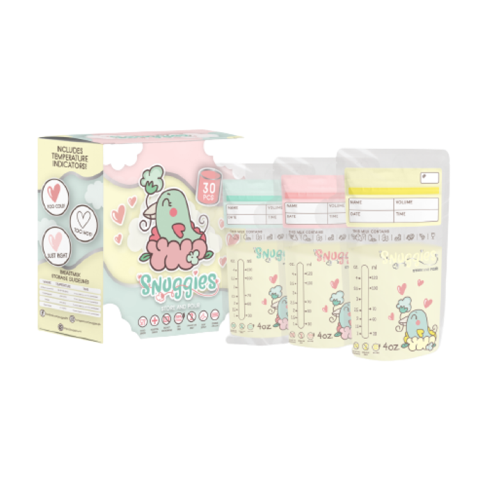 Snuggies 4oz Mallows Edition Snuggies Breastmilk Bags w/ Thermal Sensor