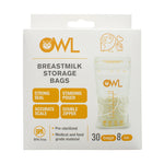 Owl Breastmilk Storage Bags 8oz 30's