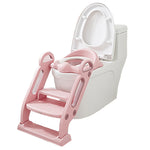 Kub Kids Foldable Toilet Seat Staircase For Potty Training - Pink