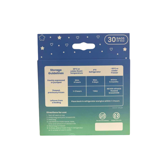 Wisemom Milksafe Breastmilk Bag with Spout 8 oz - 30s