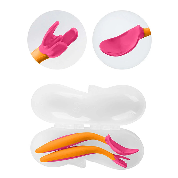 B.box Toddler Cutlery Set - Strawberry Shake