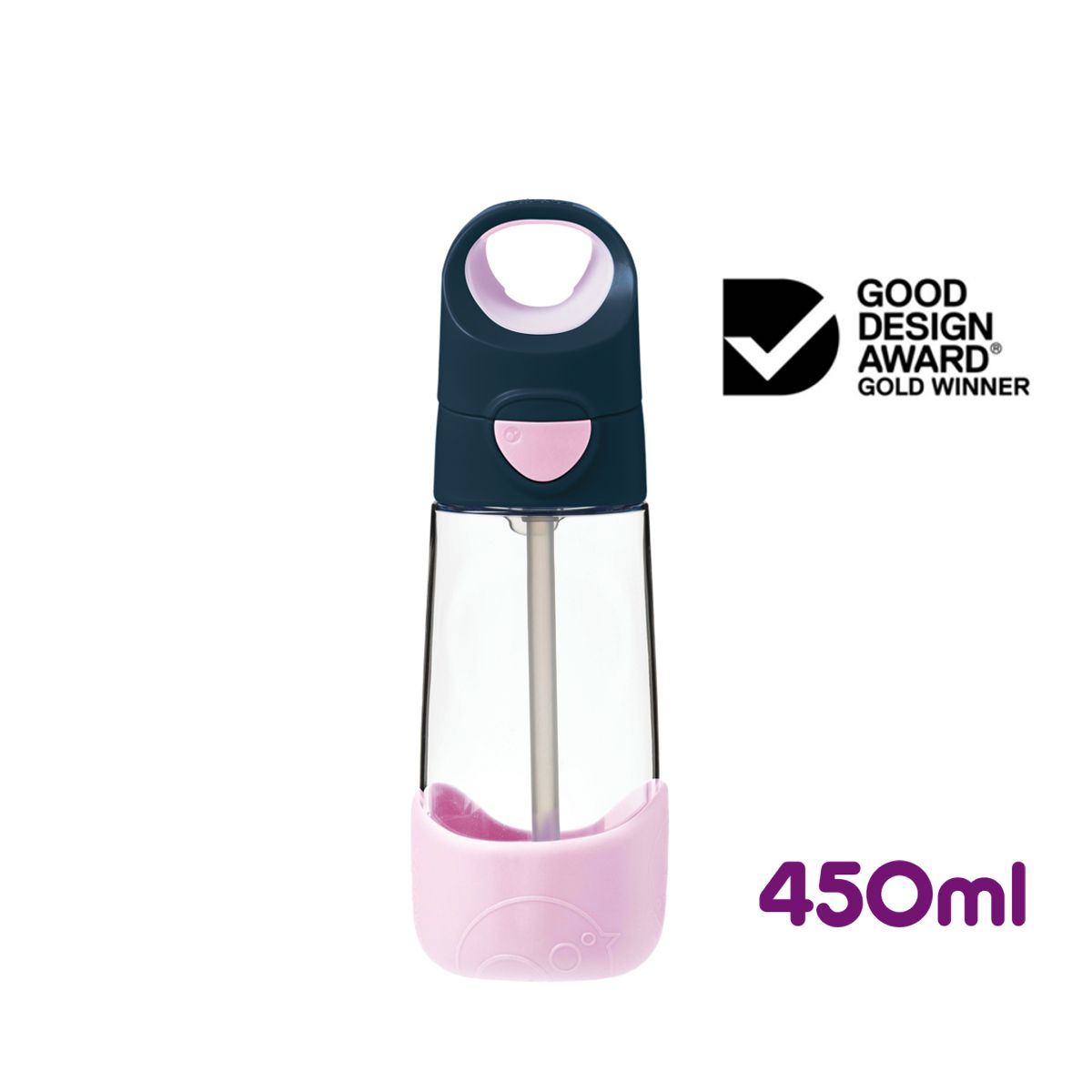 B.box Drink Bottle 450ml - Indigo Rose