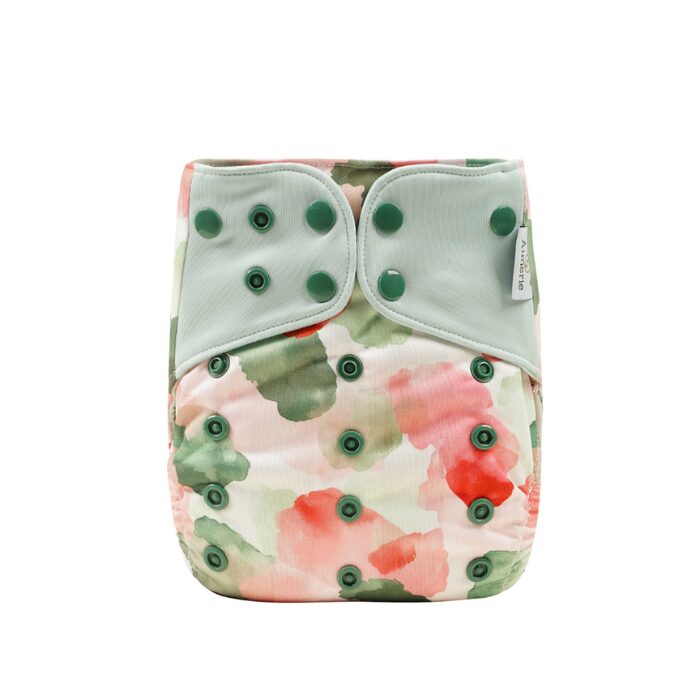 Aimerie Special Cloth Diaper with 4-layer Charcoal Insert - Evergreen