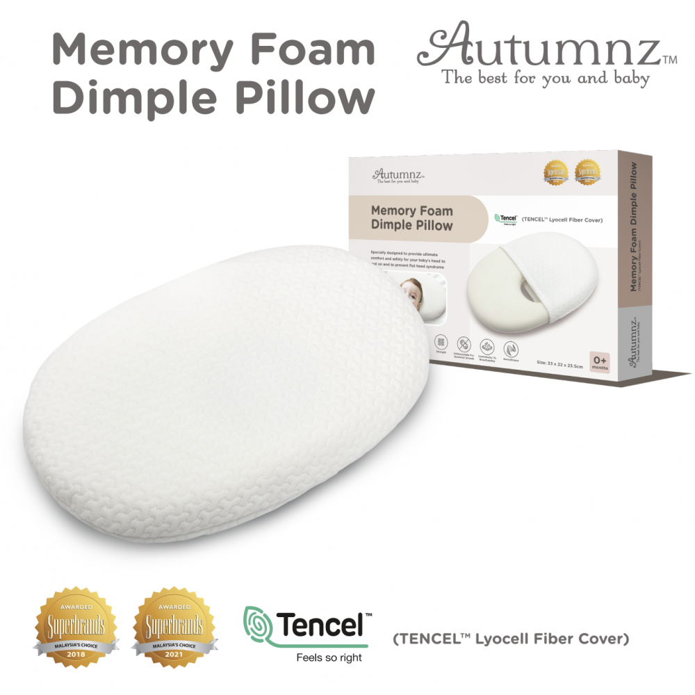 Autumnz Dimple Memory Foam Pillow with Tencel Cover
