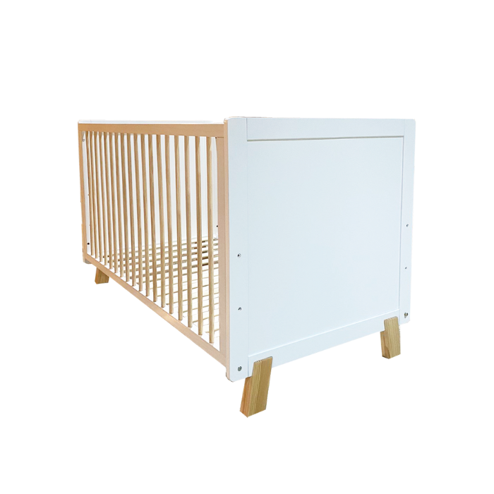 Cuddlebug Carson 3-in-1 Convertible Crib - White/Natural