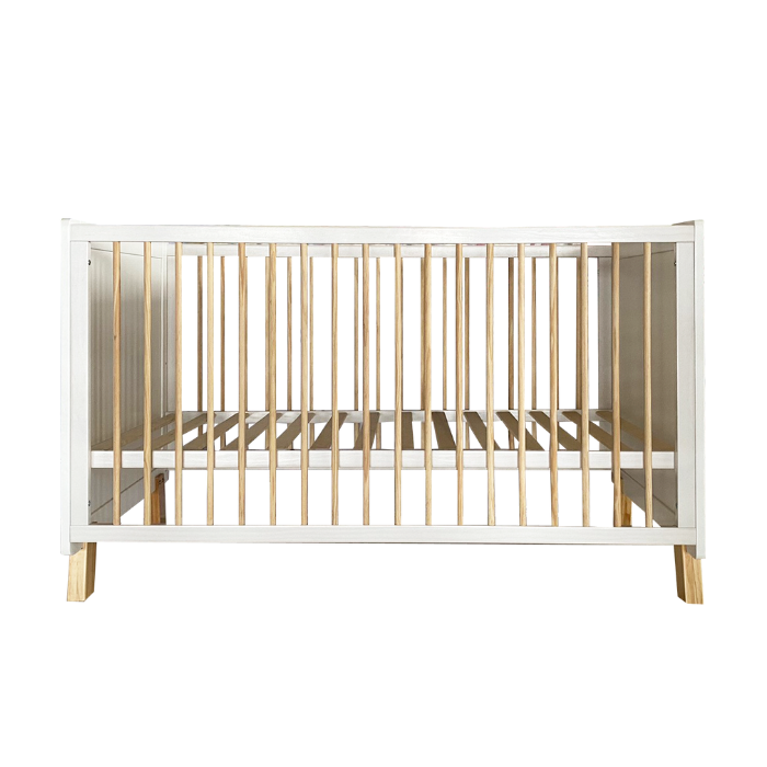 Cuddlebug Carson 3-in-1 Convertible Crib - White/Natural