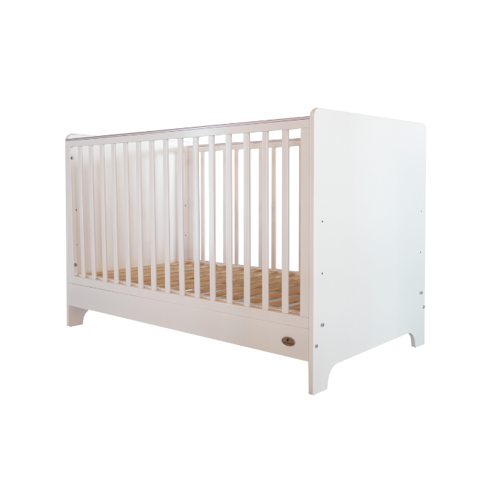 Cuddlebug Vernon 3in1 Convertible Crib - All White