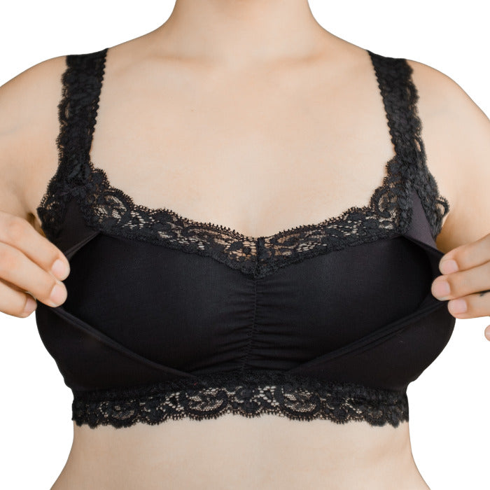 Lily Of The Valley Pumping Bralette Rich Black
