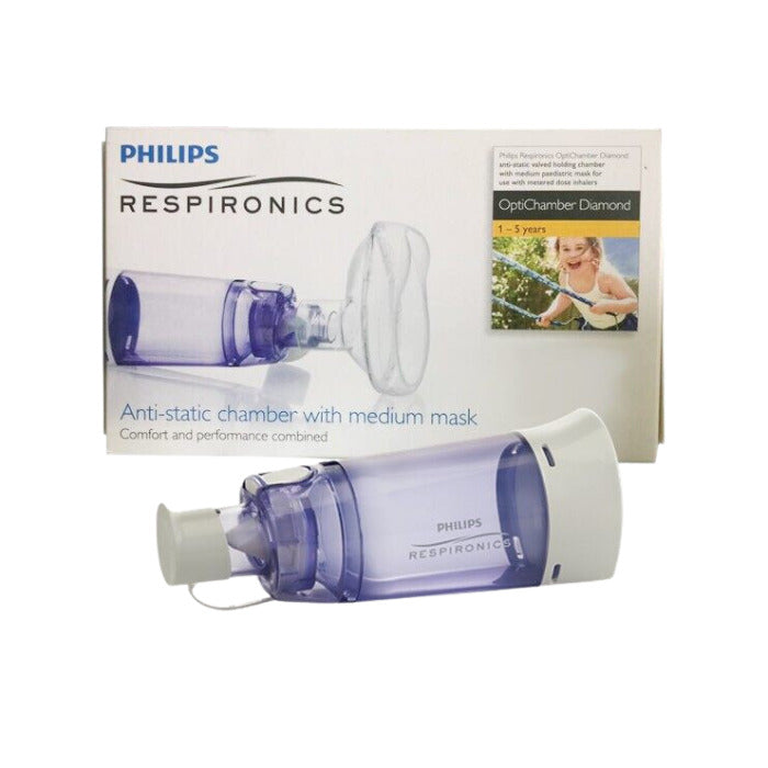 Philips Respironics Anti-static Valved Holding Chamber with LiteTouch Mask Medium (1 year to 5 years)