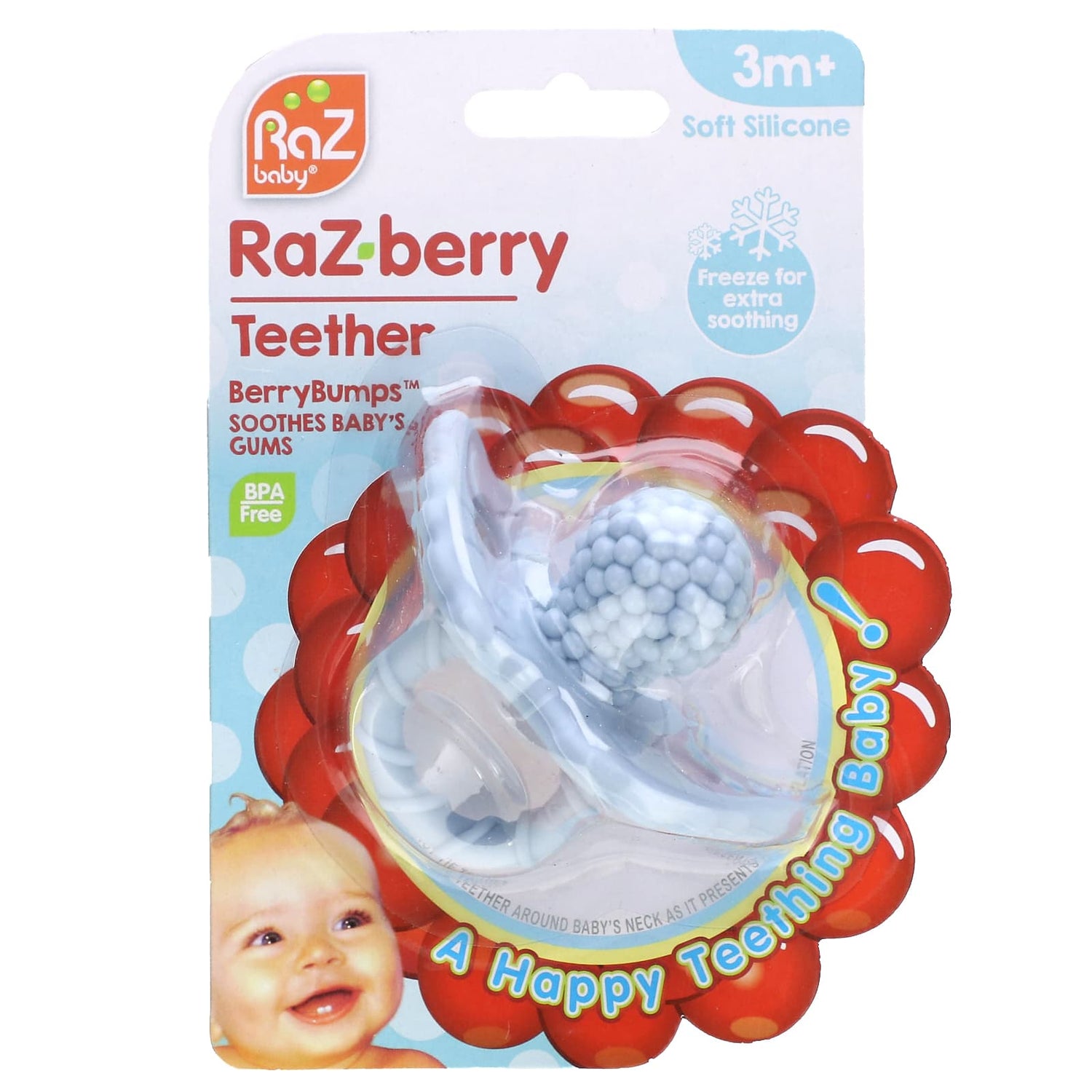 RazBaby Razberry Teether - Gray