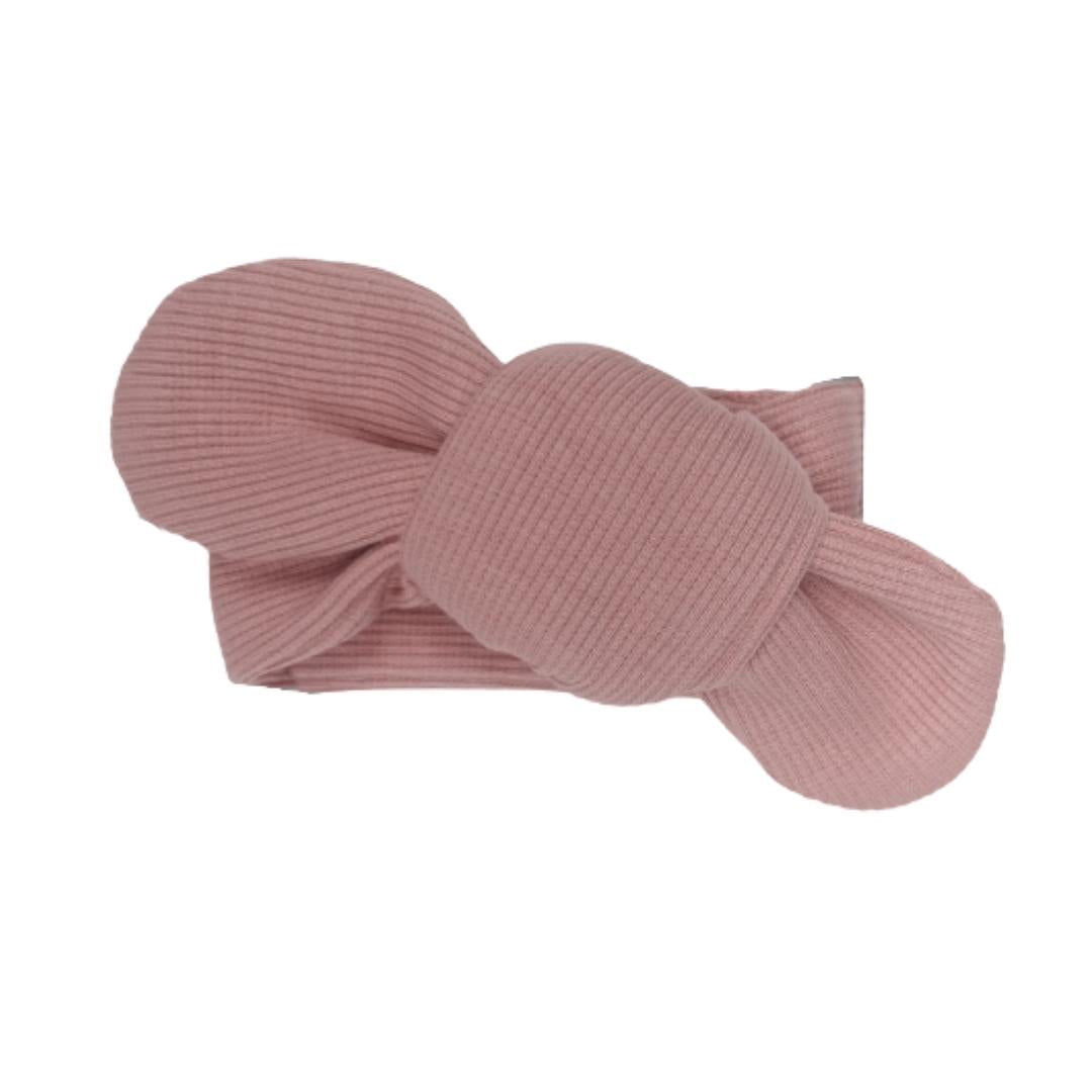 Snuggle Hunny Baby TopKnot Headbands - Rose Ribbed