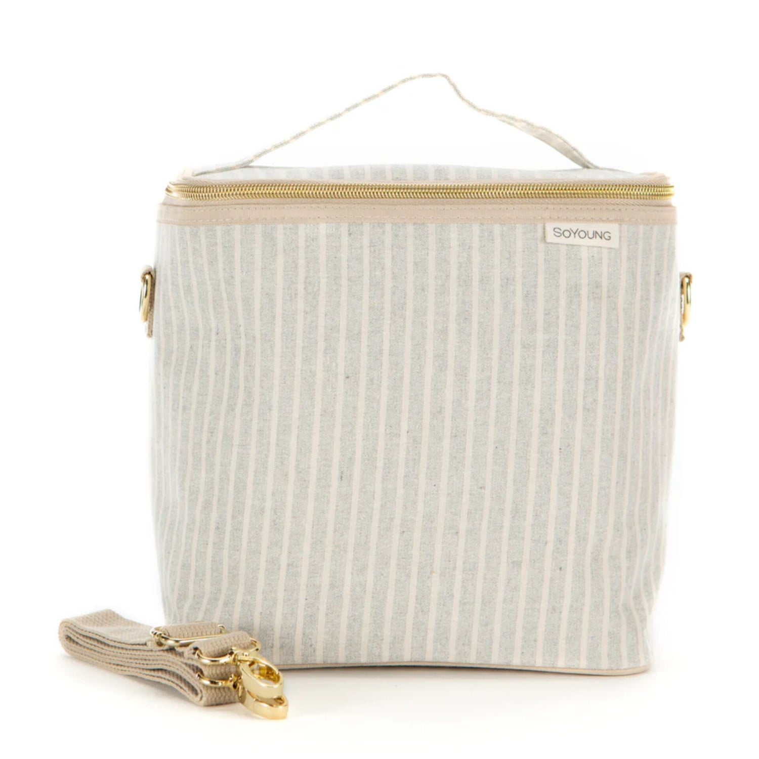 SoYoung Large Insulated Bag - Sand and Stone Beach Stripe