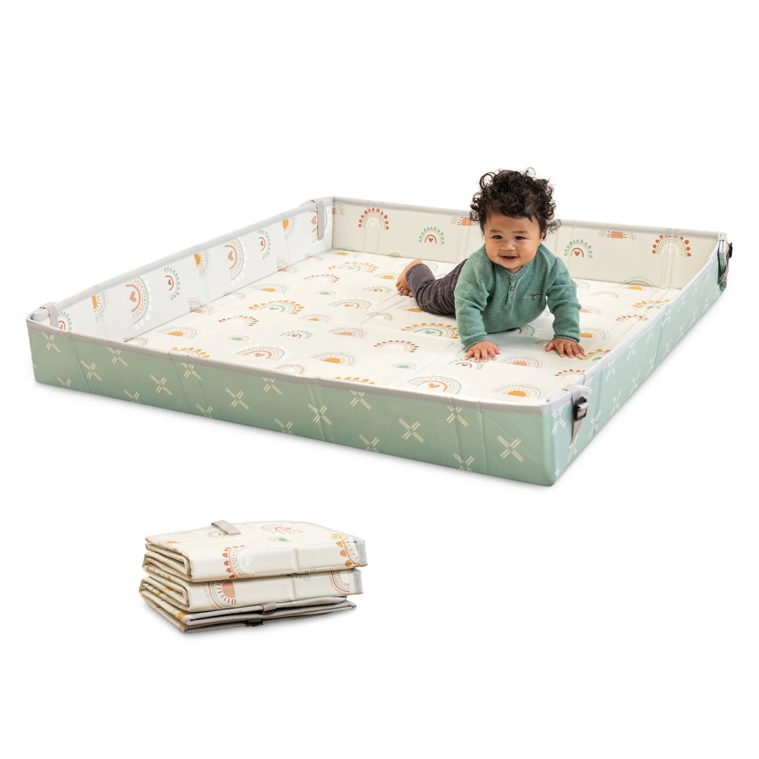 Infantino Foldable Soft Foam Mat - Rainbow