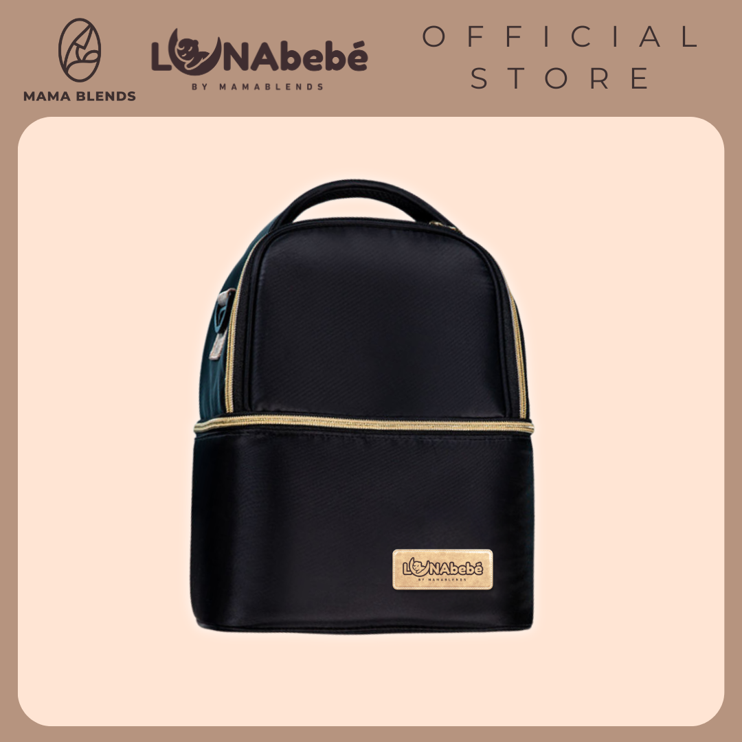 Lunabebe Two-Layer Breastpump Thermal Cooler Black Bag