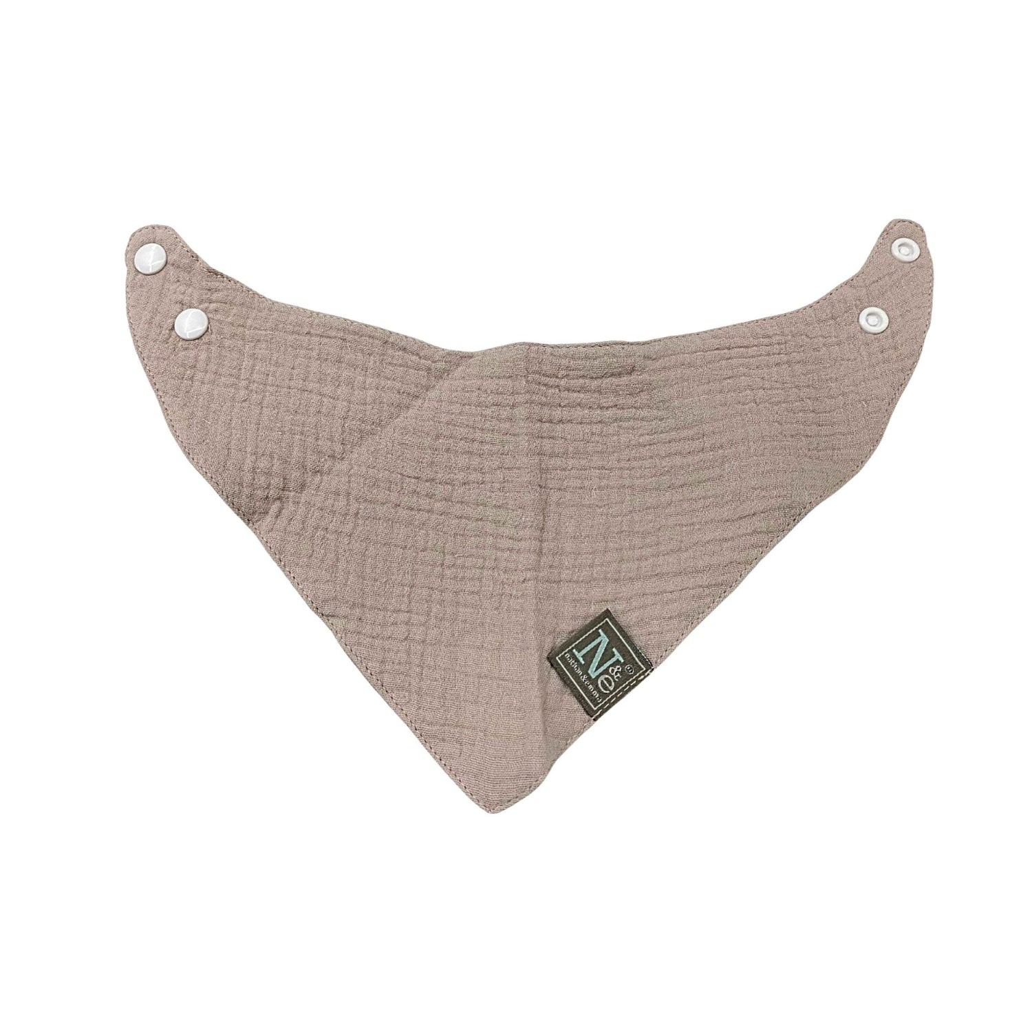 Nathan and Emma Baby Muslin Bandana Bib - Nude Pink