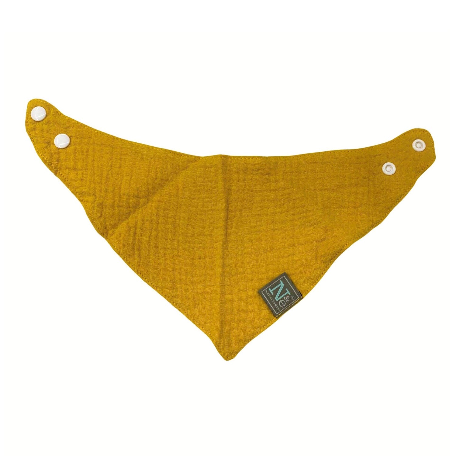 Nathan and Emma Baby Muslin Bandana Bib - Biscotti Yellow