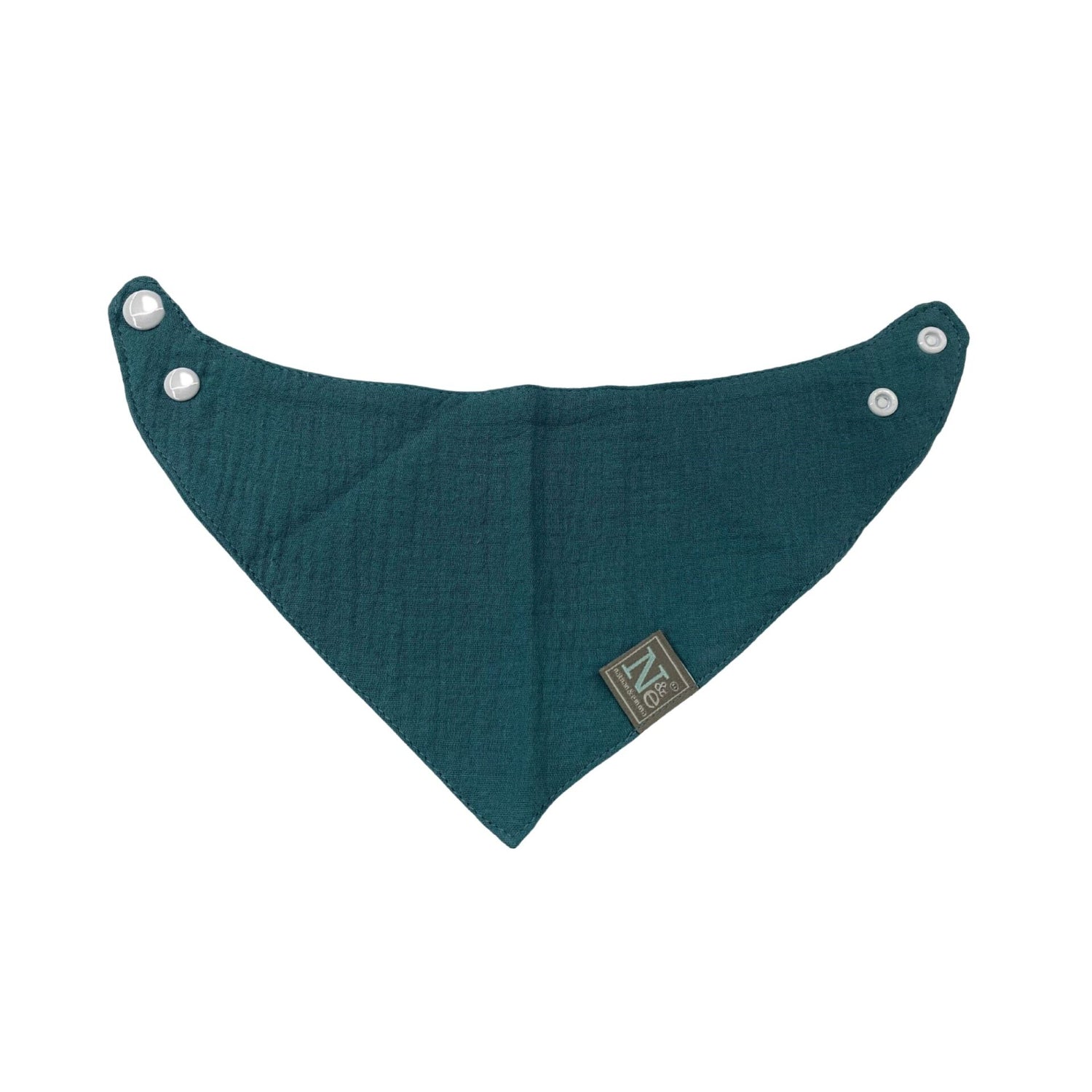 Nathan and Emma Baby Muslin Bandana Bib - Ocean Green