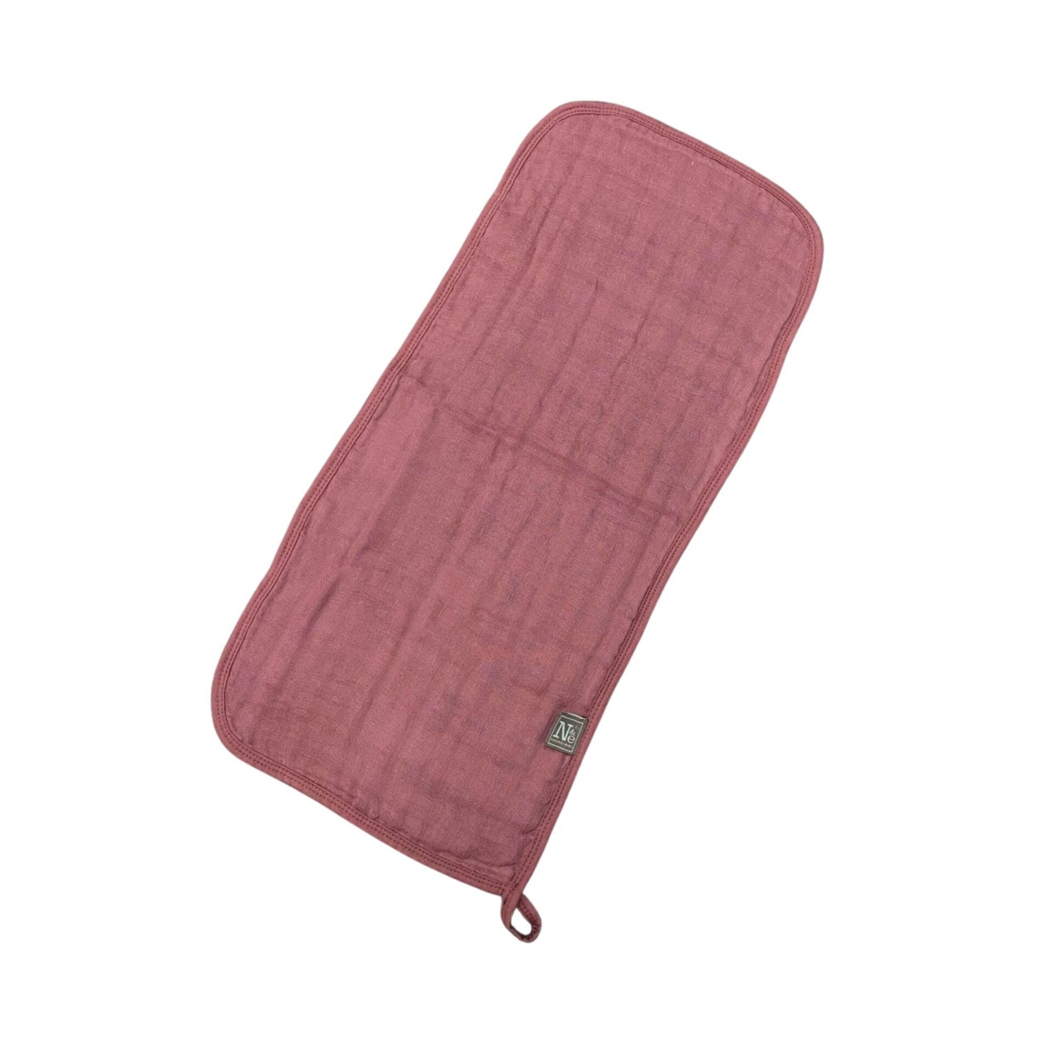 Nathan and Emma Baby Muslin Burp Cloth - Rosewood Pink