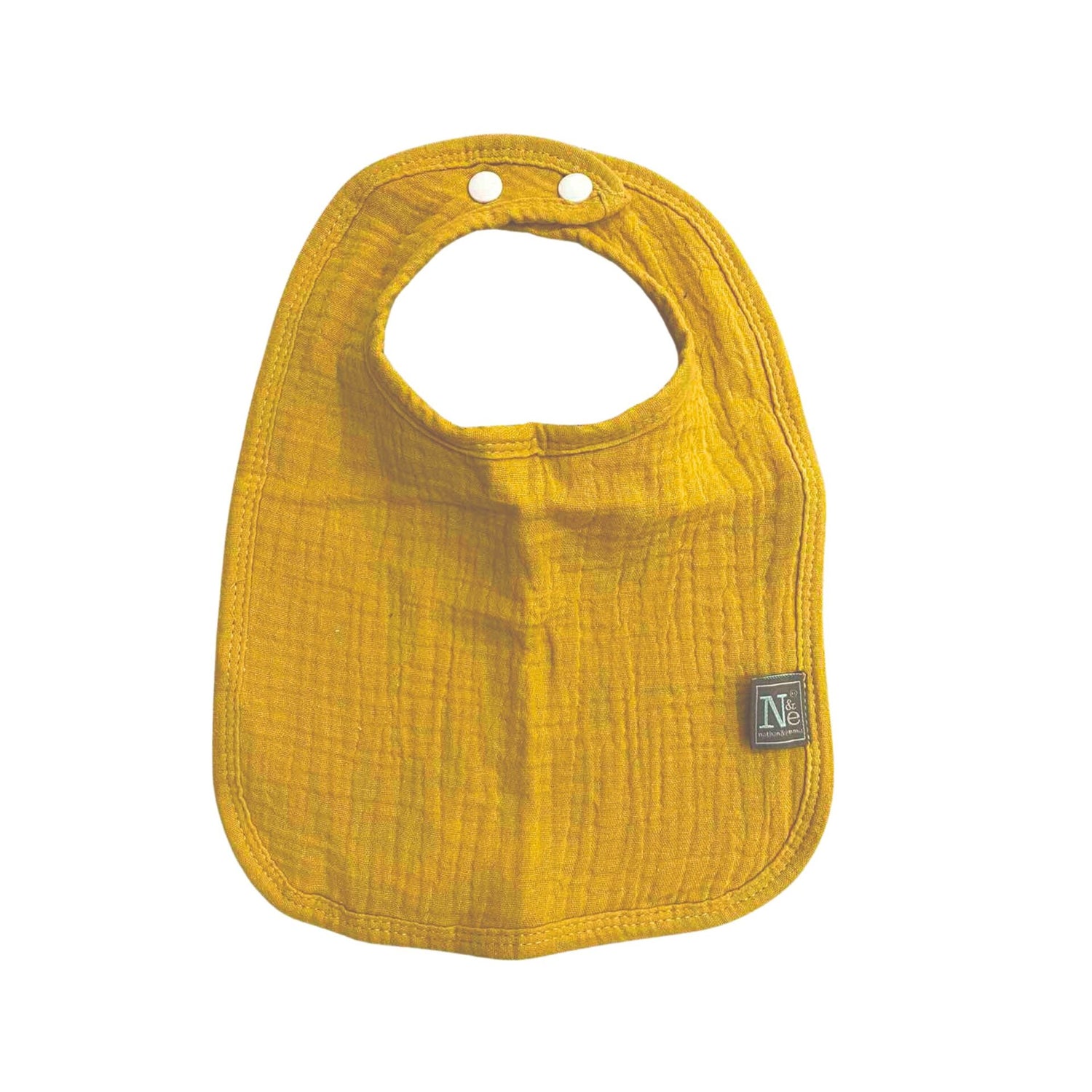Nathan and Emma Muslin Baby Bib -  Biscotti Yellow