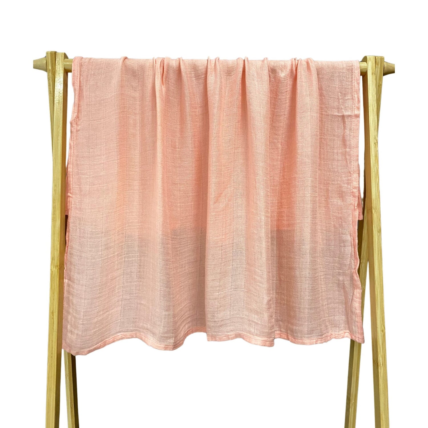 Nathan and Emma Baby Muslin Bamboo Swaddle/Cloth/Blanket - Salmon Pink