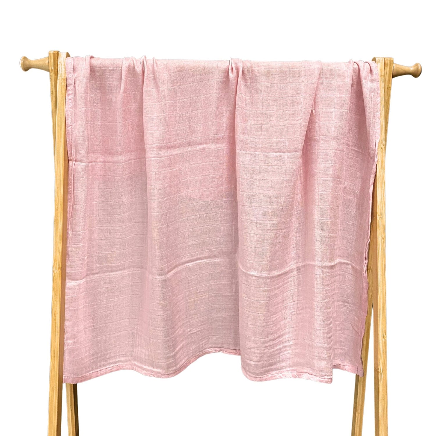 Nathan and Emma Baby Muslin Bamboo Swaddle/Cloth/Blanket - Baby Pink
