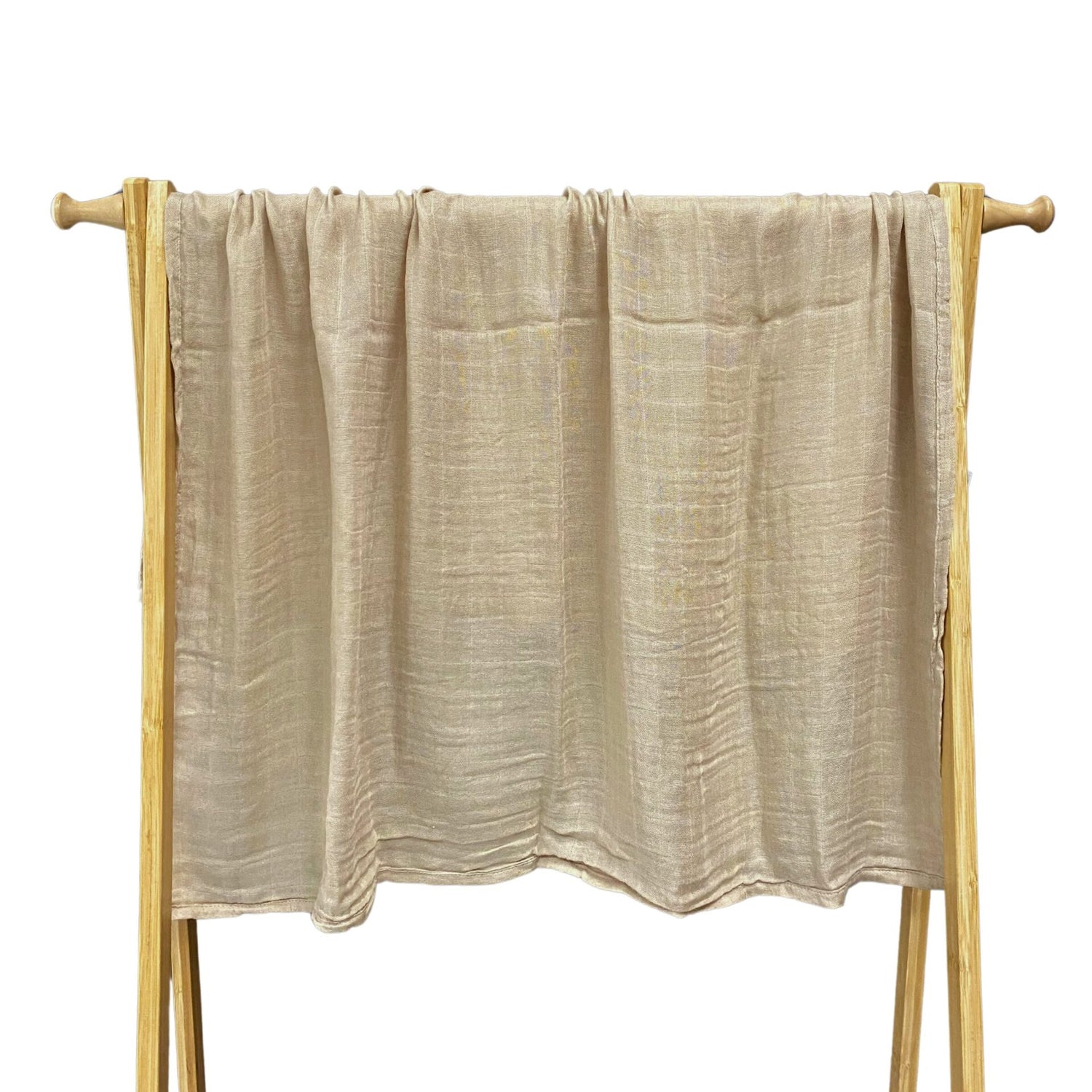 Nathan and Emma Baby Muslin Bamboo Swaddle/Cloth/Blanket - Café Au Lait