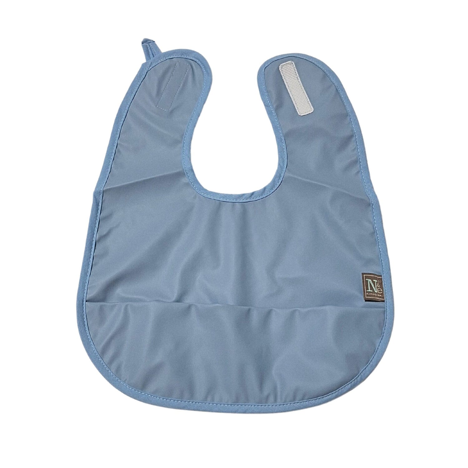 Nathan and Emma Sleeveless Baby Bib - Sky blue