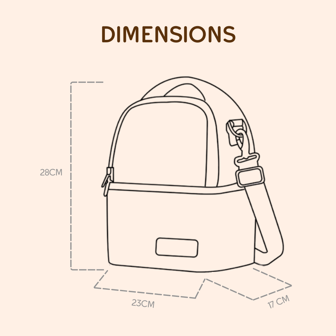 Lunabebe Two-Layer Breastpump Thermal Cooler Black Bag