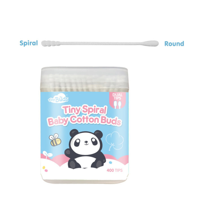 Tiny Buds Spiral Baby Cotton Buds 400 Tips