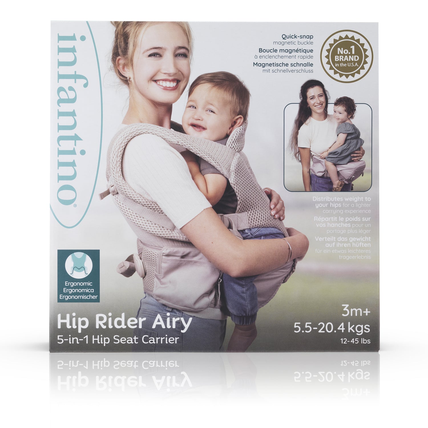 Infantino Hip Rider Airy 5-in-1 Hip Seat Carrier