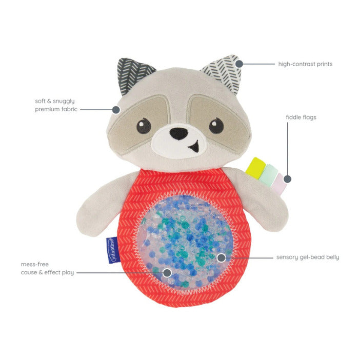 Infantino Seek and Squish Gel-Pouch Pal - Raccoon