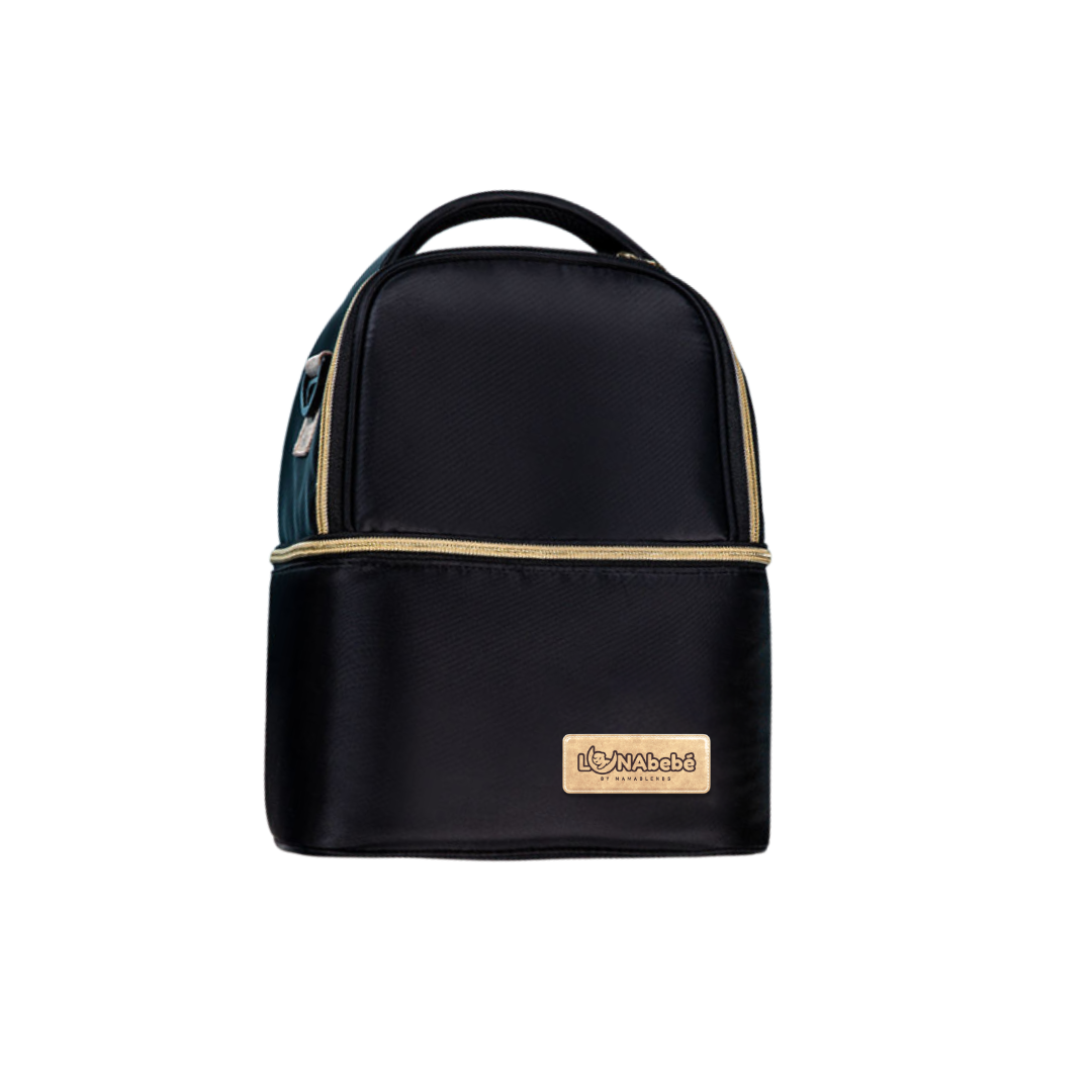 Lunabebe Two-Layer Breastpump Thermal Cooler Black Bag