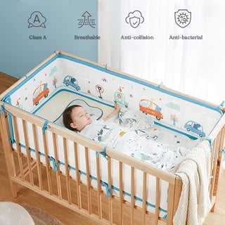 Kub Baby Crib Bumper Pads (38x24) - Green Cow