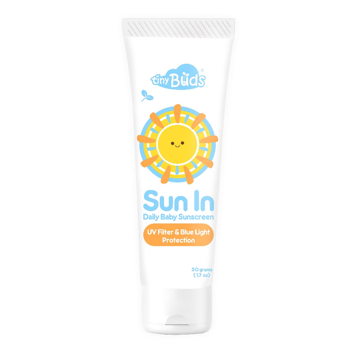 Tiny Buds Sun In Daily Baby Sunscreen 50g - UV Blue Light Protection Indoor Outdoor Sunscreen SPF 30