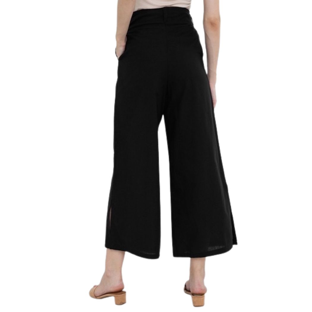Mum and Tuck Annie High-waisted Wide Leg Pants - Black