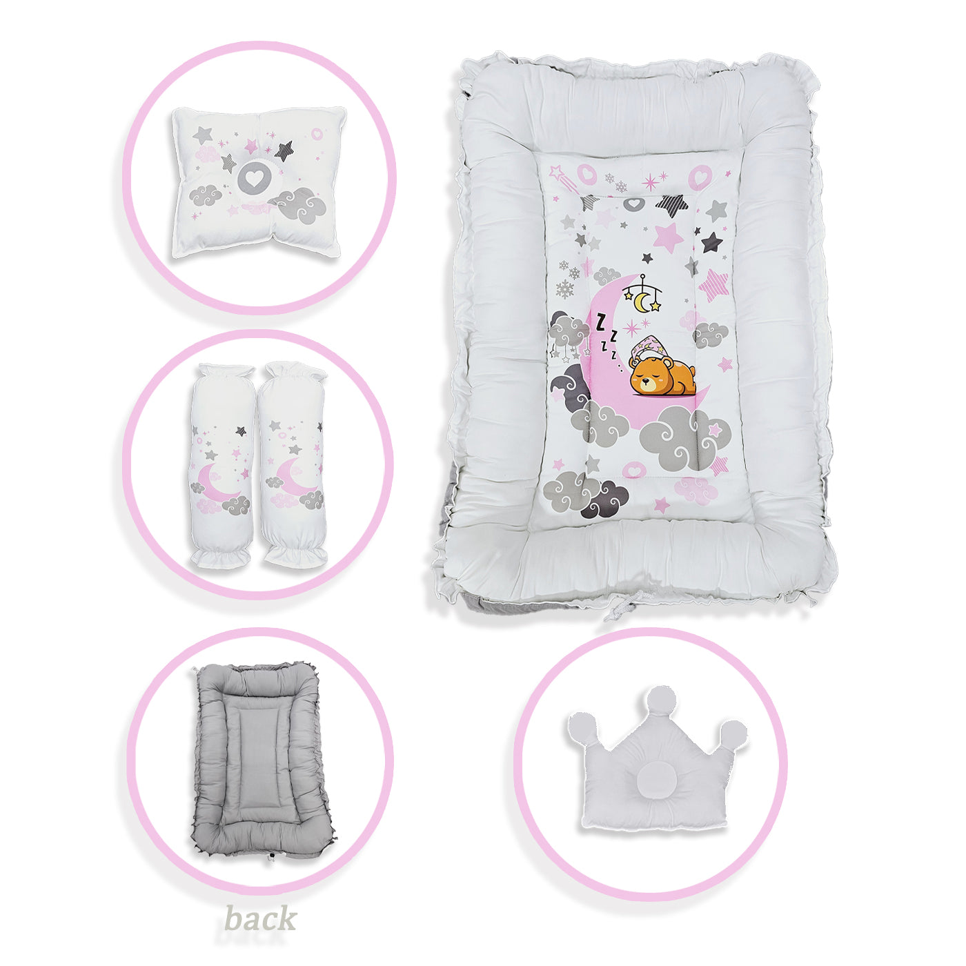 Baby Wonder Baby Nest Square Type - Sleeping Bear