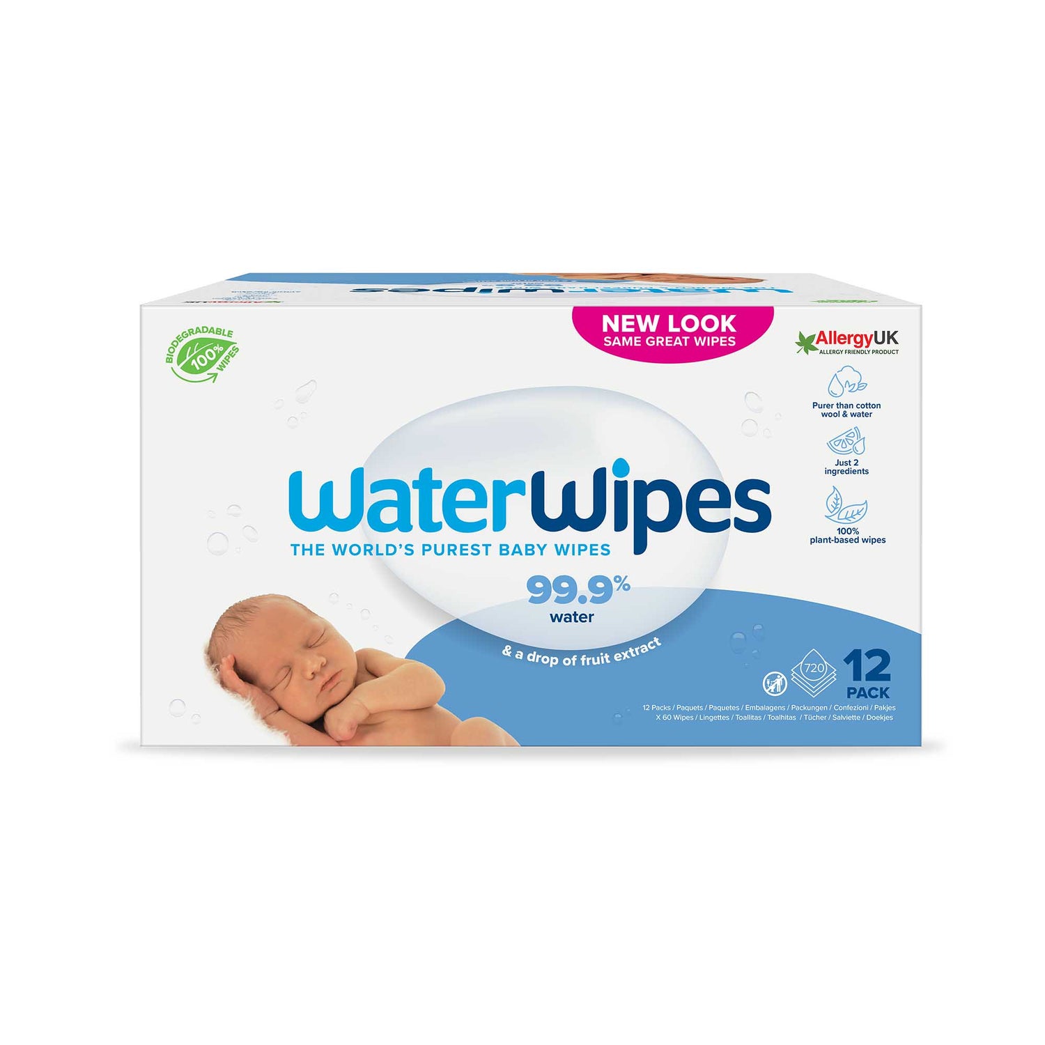 Waterwipes Biodegradable Mega Value Box 60's - 12 pcs