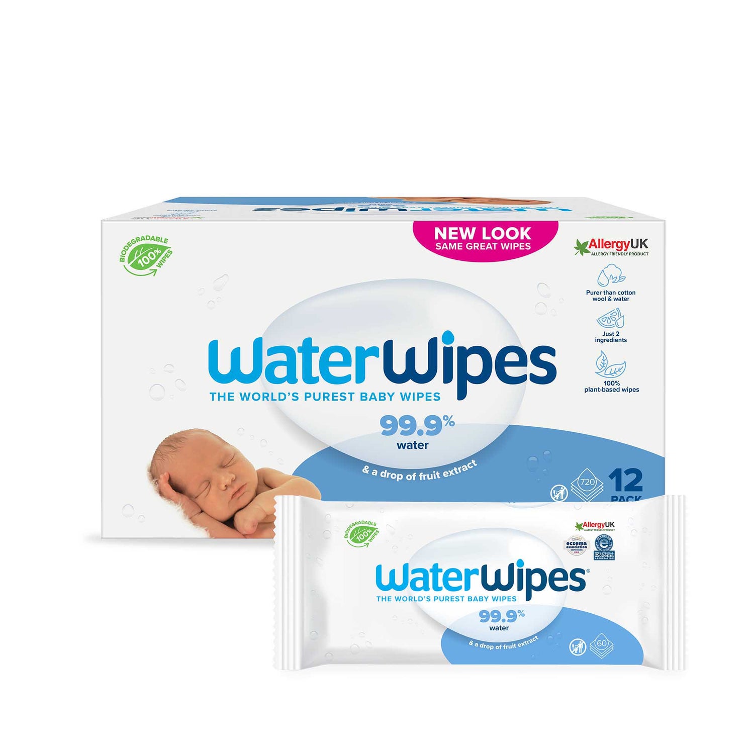 Waterwipes Biodegradable Mega Value Box 60's - 12 pcs