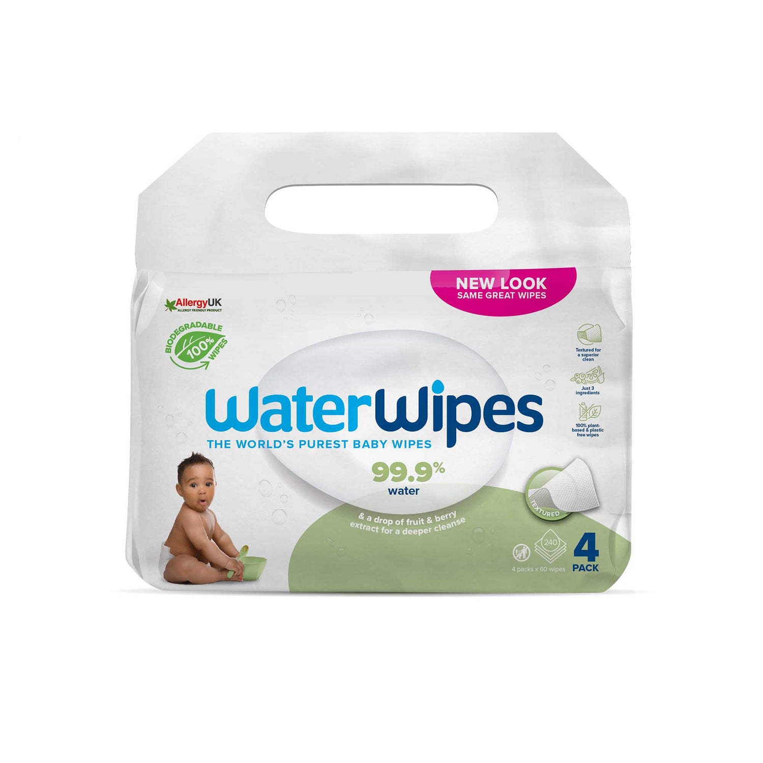 Waterwipes Biodegradable Soapberry 60's - 4 pcs