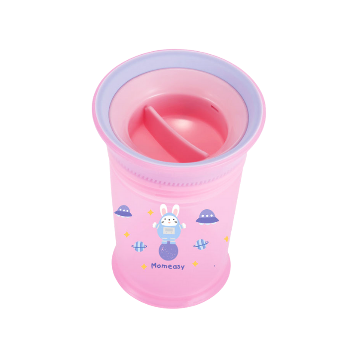 Momeasy Leak-Proof Baby Training Drinking Cup with Handle - Pink