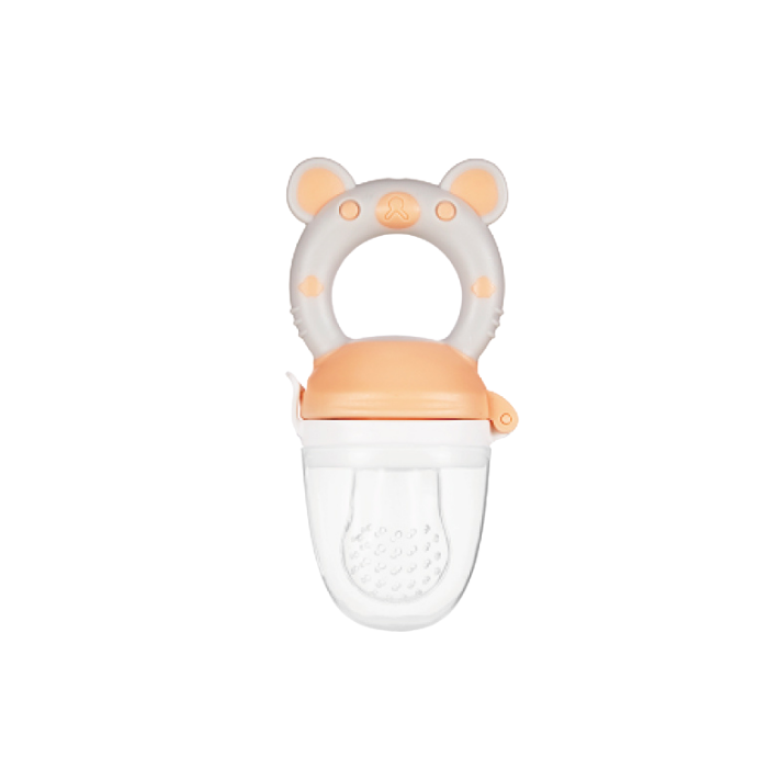Momeasy Baby Fresh Food Feeder for 6+ Months BPA-Free - Peach/Orange