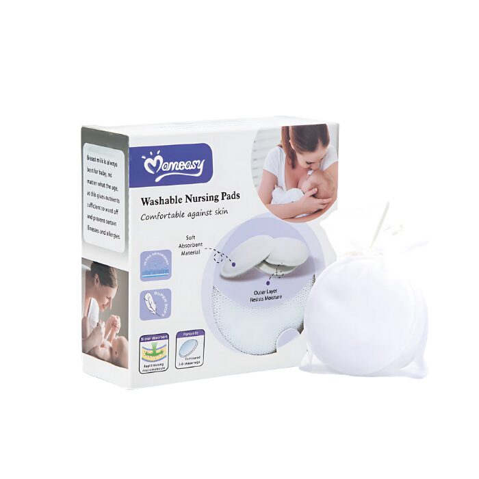 Momeasy Washable Reusable Breastfeeding Nursing Breast Pads Ultra-Soft and Absorbent - 6pcs